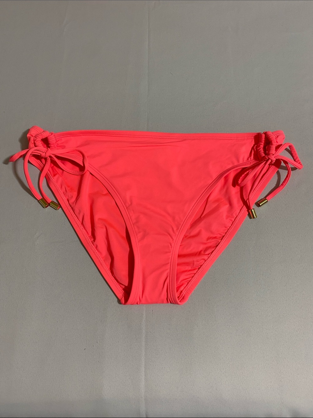 LA BLANCA Side-Tie Hipster Bikini Bottom NEON CORAL Size 12
